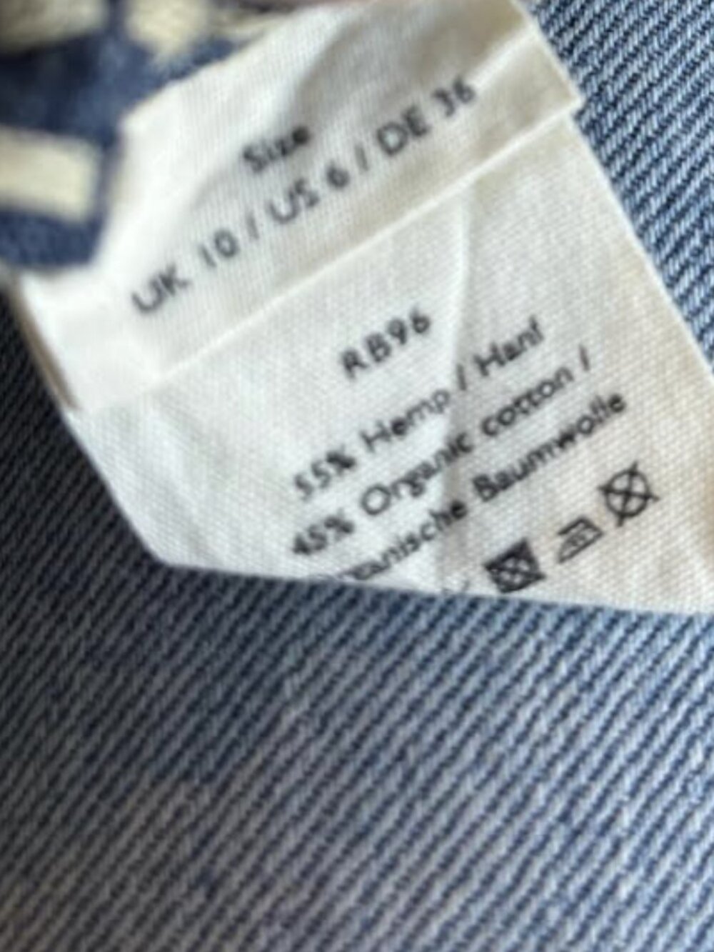 Poetry • Dash Weave Shirt • Hemp Organic Cotton • Indigo • Size 6 - Picture 6 of 9